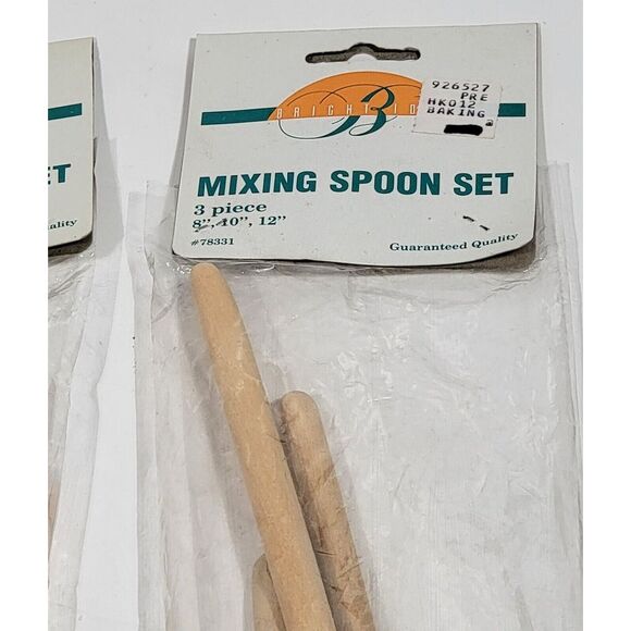 3 Wood Mixing Spoons  3 Pc Wooden Spoon Set - Kitchen Tools. 8" 10" 12" - Picture 5 of 13